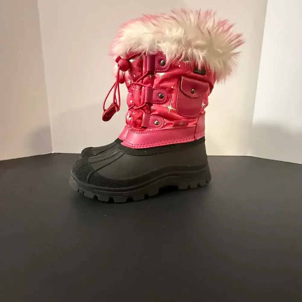 Dream Pairs Kids Girls Pink Waterproof Insulated Snow Boots Size‎ 13